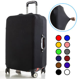 Housse de protection élastique unie pour valise. Solid Color Elastic Luggage Protection Cover